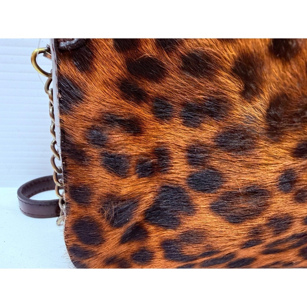 Patricia Nash Chambery LEOPARD ANIMAL Haircalf Crossbody Bag PURSE NWT$199 - Picture 2 of 8